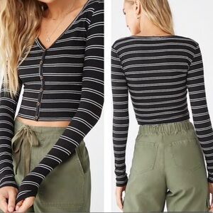 Striped cropped longsleeve